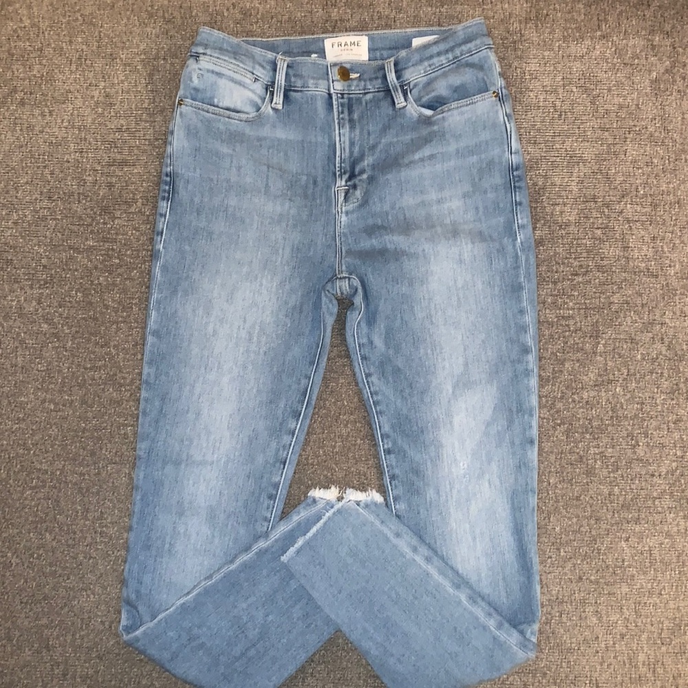 Frame Denim Light Blue Skinny Jeans
